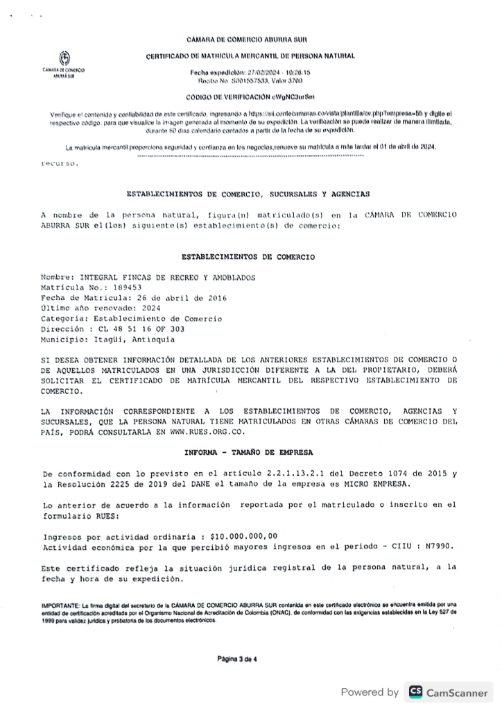 Camara Comercio 2024